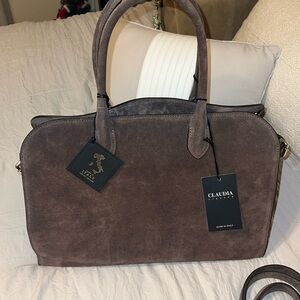 Claudia Firenza Margot style tote Dark Brown NWT